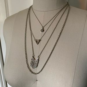 Layered Necklace | Silver |